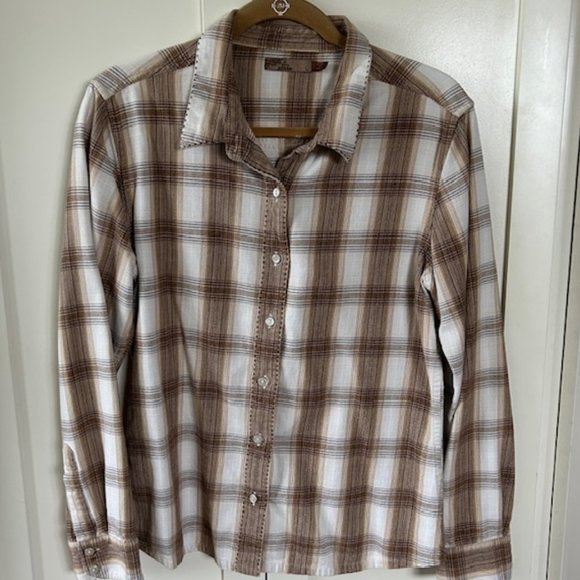 Prana Riley Woven Checked Print - Picture 1 of 8